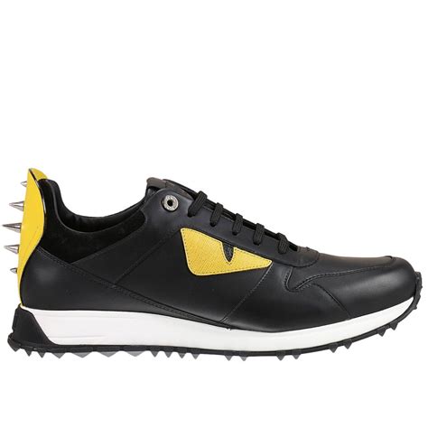 fendi sneaker black elastuc|Fendi monster black sneakers men.